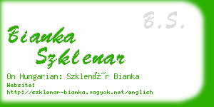 bianka szklenar business card